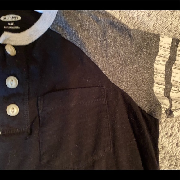 OLD NAVY•Boys Gray & Black Ringer Sleeve Top•M 8 - Picture 5 of 10